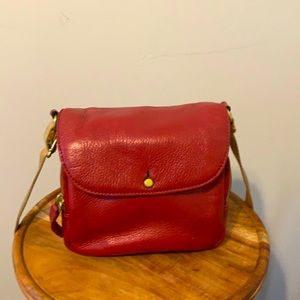 Vintage JCrew red leather crossbody